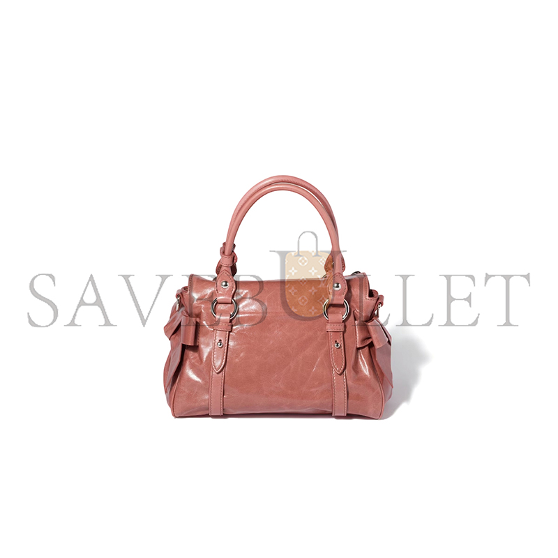 MIU MIU SHINY LEATHER TOP-HANDLE BAG 5BA327 (27*16*13cm)